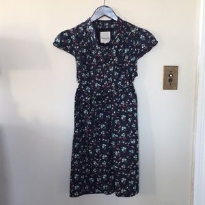 Navy Floral Dress